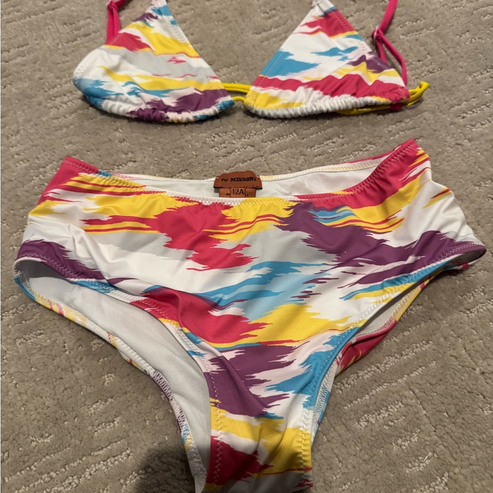 Girls size 12 Colorful Bikini Set